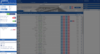 Global CashOut area to quickly close positions. Unmatched bets area to quickly manage your exposure.